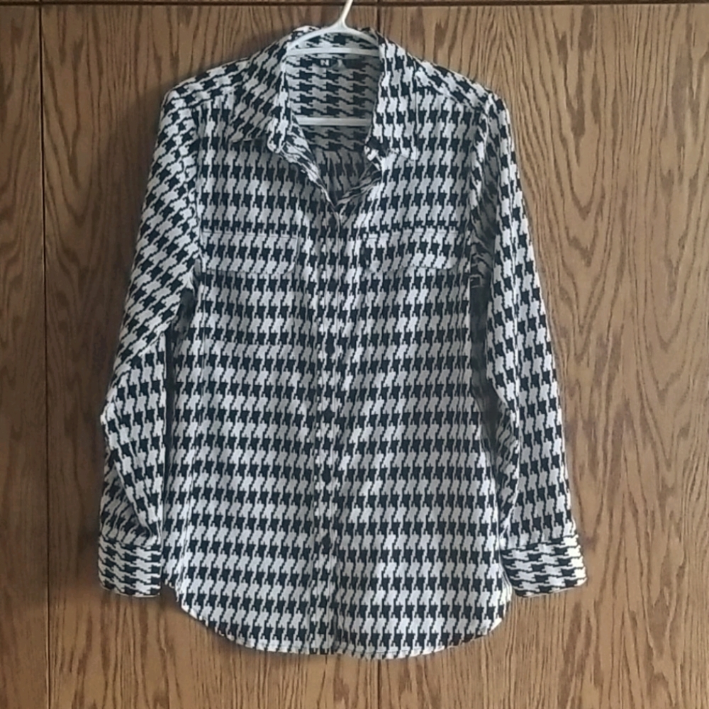 Houndstooth Black & White Dress Shirt